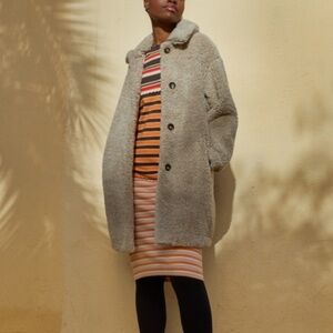 Cozy Beige Teddy Coat